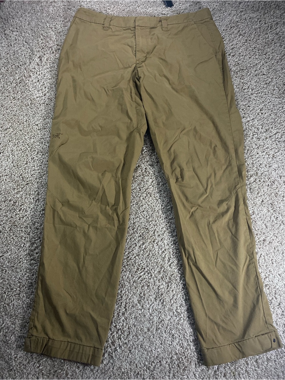 Arc'teryx Starke Pant Tan Mens Size 36 Hiking Climbing Quick Dry Gorpcore